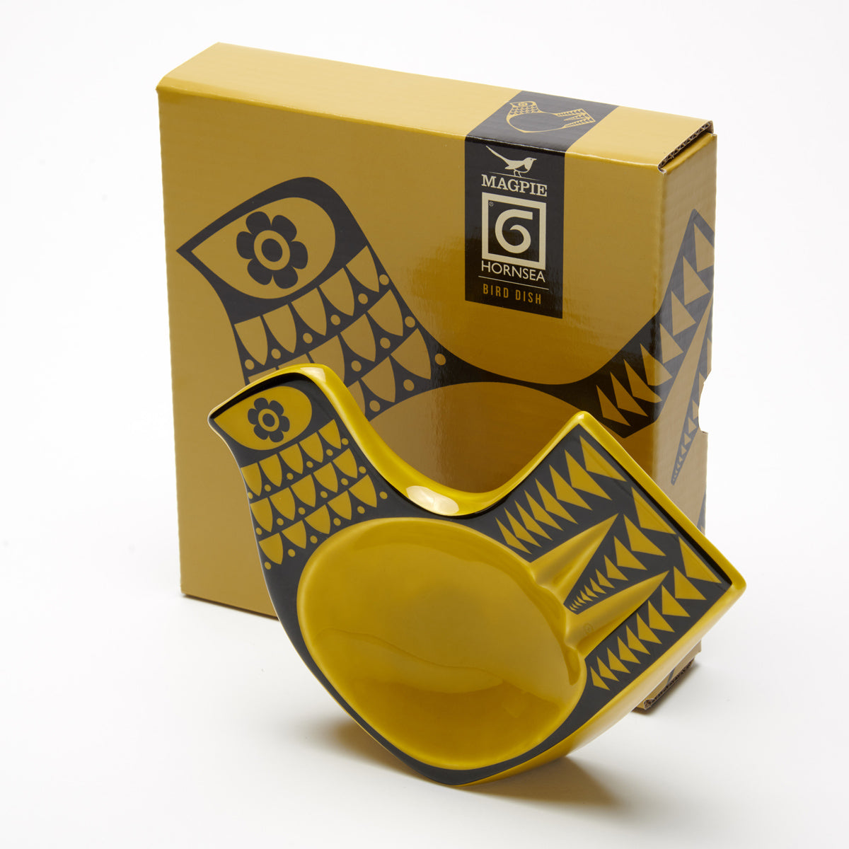 Hornsea Pottery 1960's Bird Trinket Dish Shelfie (large version) Yellow