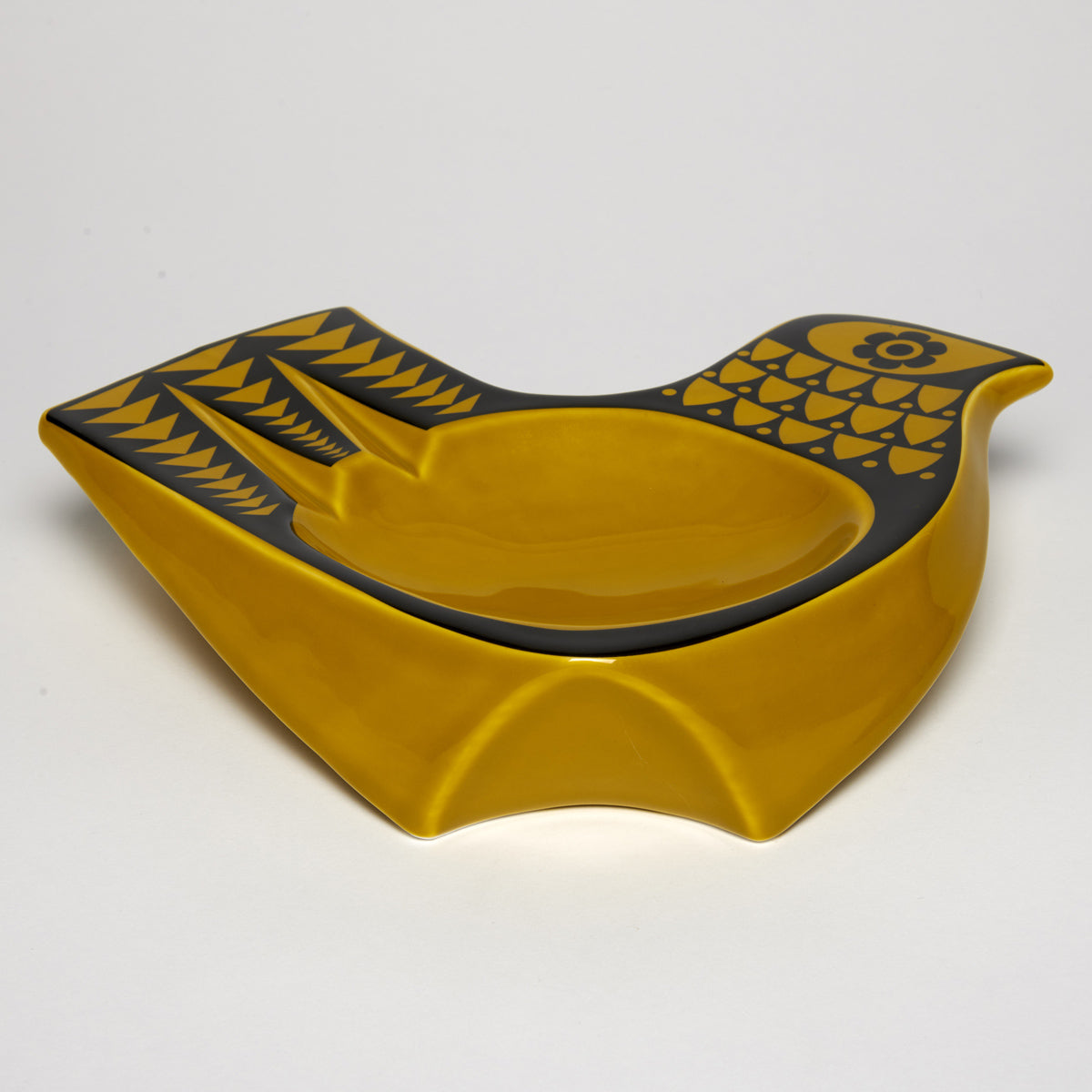 Hornsea Pottery 1960's Bird Trinket Dish Shelfie (large version) Yellow