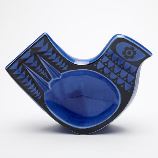 Hornsea Pottery 1960's Bird Trinket Dish (small version)  Midnight Blue